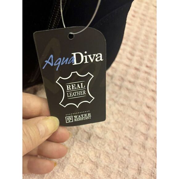 NIB Aqua Diva Darie La Diva Black Suede Ankle Booties Women's Size EU 38 US 7 - Picture 5 of 12